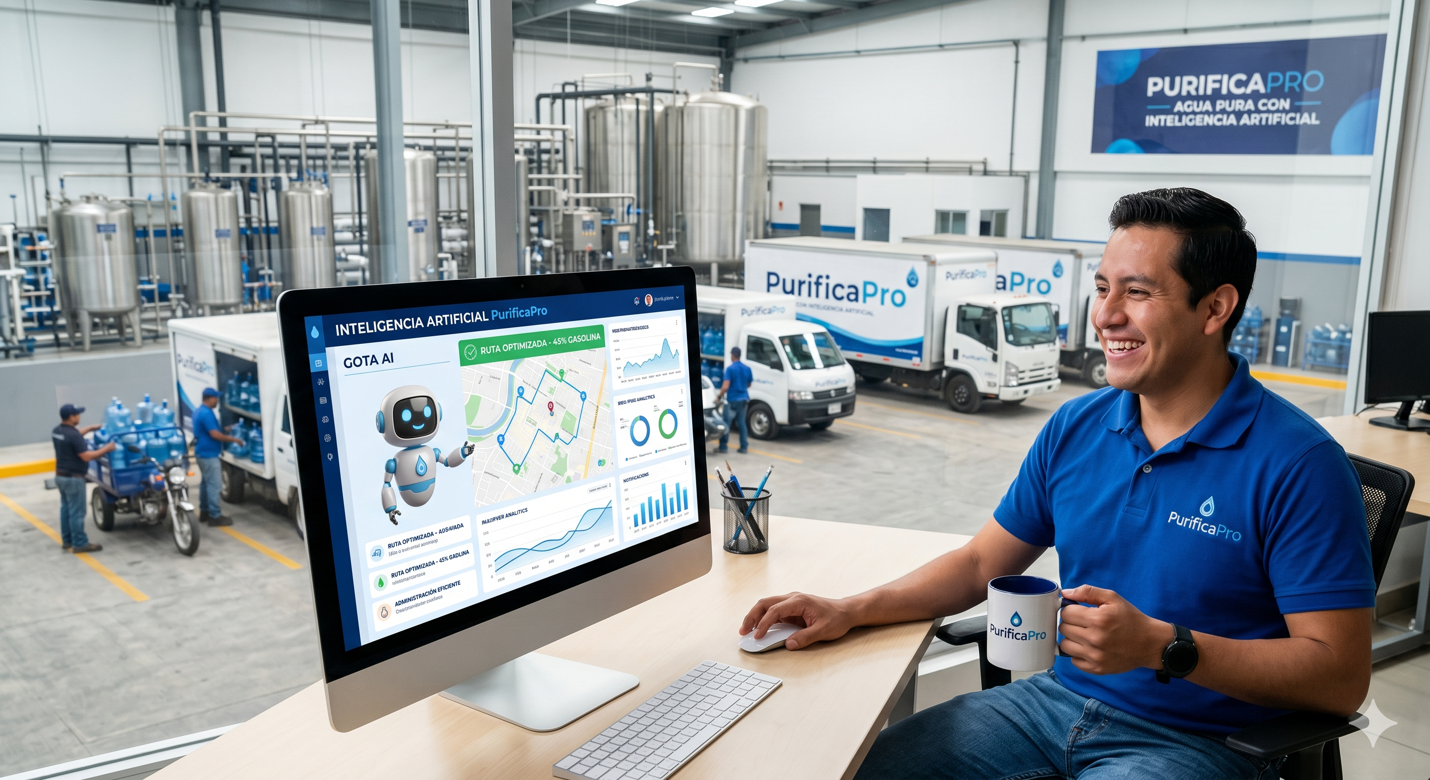 Inteligencia Artificial solucionando problemas operativos en purificadoras